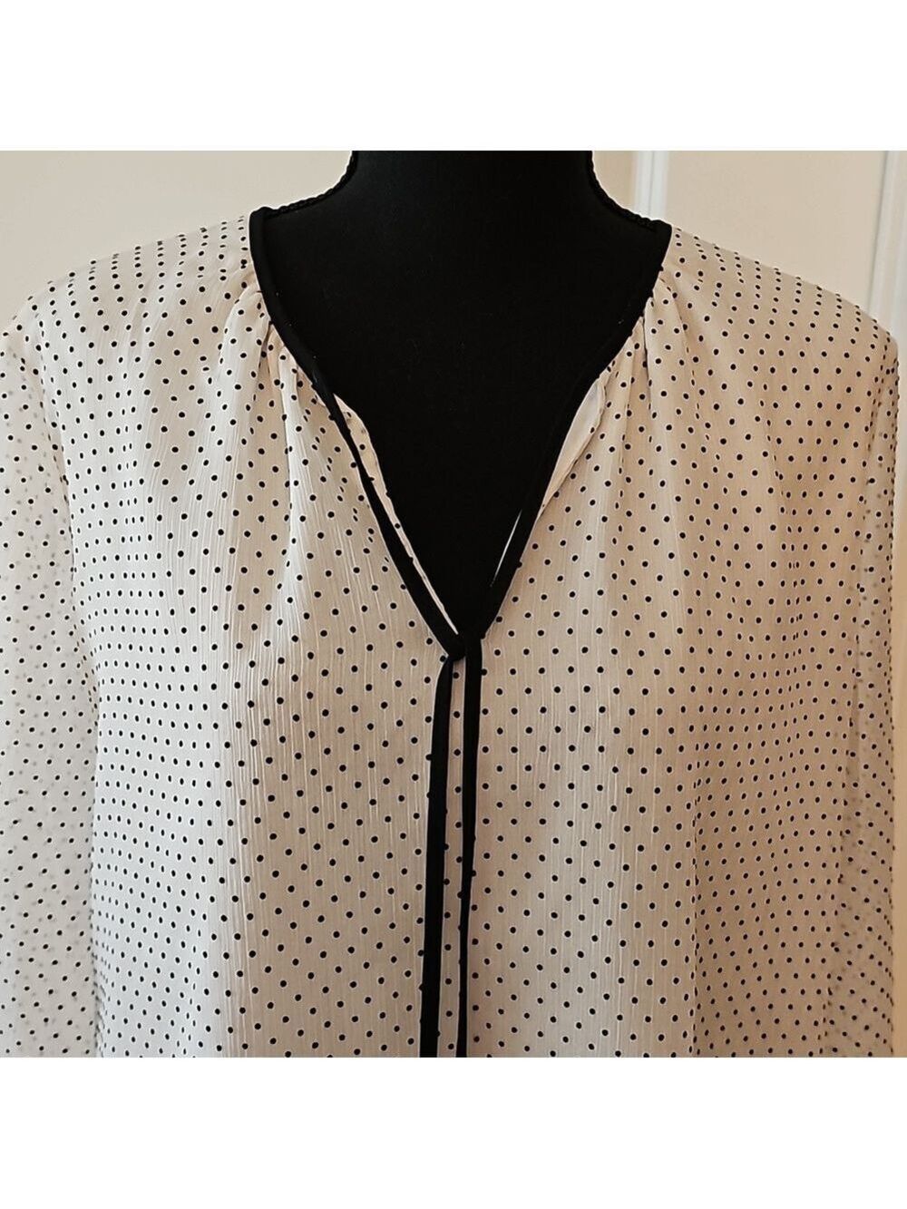 WHBM Polka Dot Blouse - Picture 6 of 9